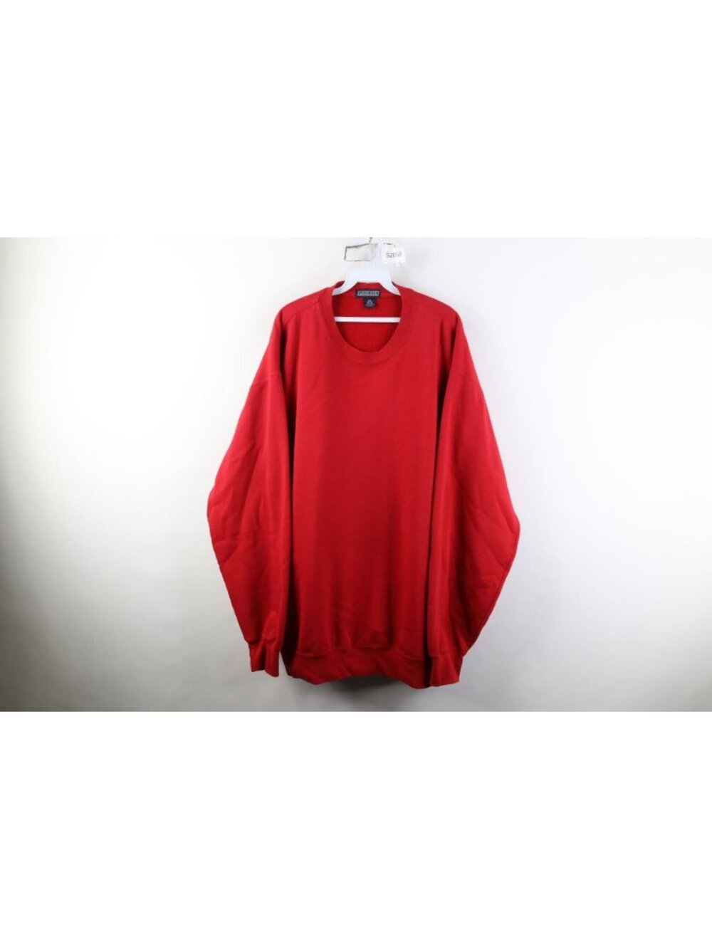 Vintage 90s Lands End Mens 2XL XXL Blank Heavyweight Crewneck Sweatshirt Red